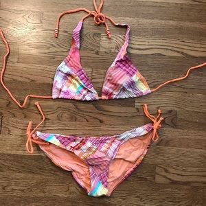 Vintage American Eagle Plaid Bikini